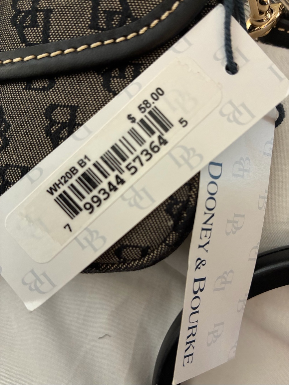 Dooney & Bourke Brown and Black Logo Canvas Crossbody Bag - Picture 2 of 9